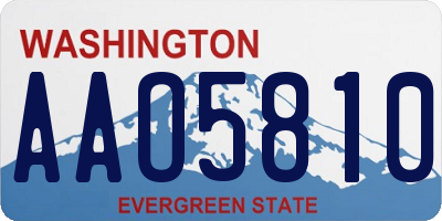WA license plate AAO5810