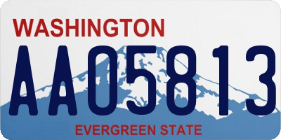 WA license plate AAO5813