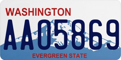 WA license plate AAO5869