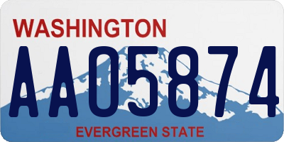 WA license plate AAO5874