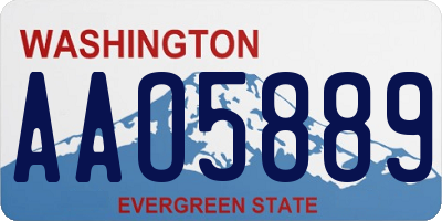 WA license plate AAO5889