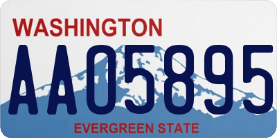 WA license plate AAO5895