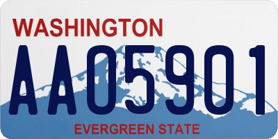 WA license plate AAO5901