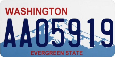 WA license plate AAO5919