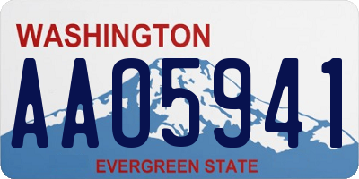 WA license plate AAO5941