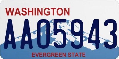 WA license plate AAO5943