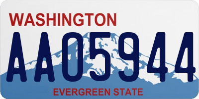 WA license plate AAO5944
