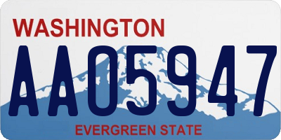 WA license plate AAO5947