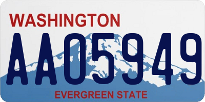 WA license plate AAO5949