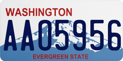 WA license plate AAO5956