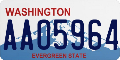 WA license plate AAO5964