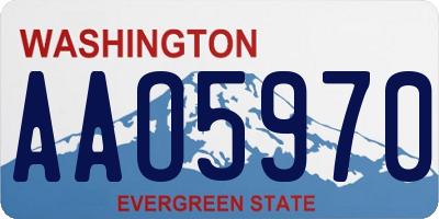 WA license plate AAO5970