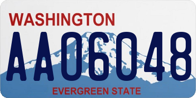 WA license plate AAO6048