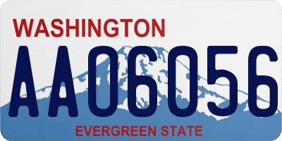 WA license plate AAO6056