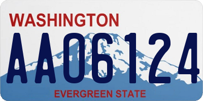 WA license plate AAO6124