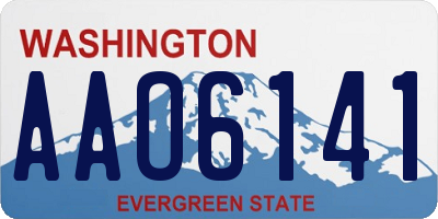 WA license plate AAO6141