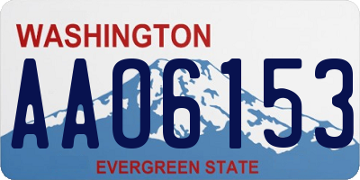 WA license plate AAO6153