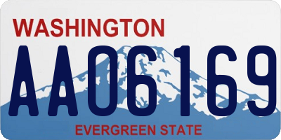 WA license plate AAO6169