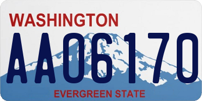 WA license plate AAO6170