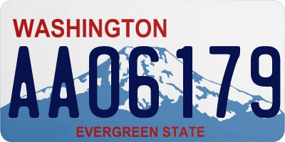 WA license plate AAO6179