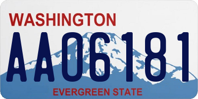 WA license plate AAO6181