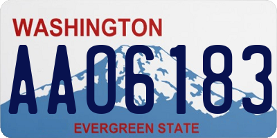 WA license plate AAO6183