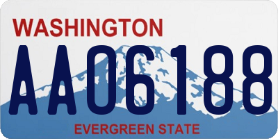 WA license plate AAO6188