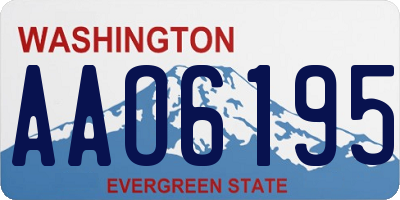 WA license plate AAO6195