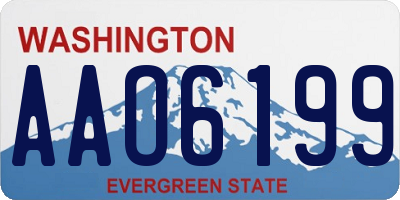 WA license plate AAO6199