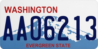 WA license plate AAO6213