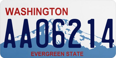 WA license plate AAO6214