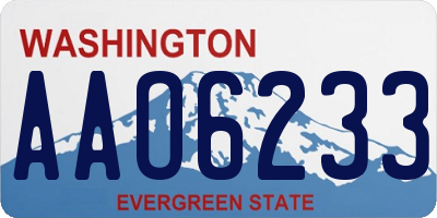WA license plate AAO6233