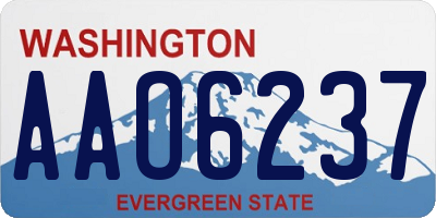 WA license plate AAO6237