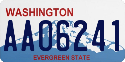 WA license plate AAO6241