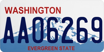 WA license plate AAO6269