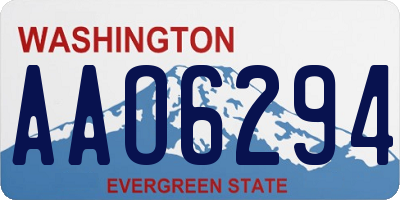 WA license plate AAO6294