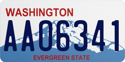 WA license plate AAO6341