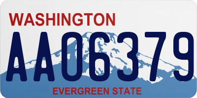 WA license plate AAO6379