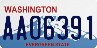 WA license plate AAO6391