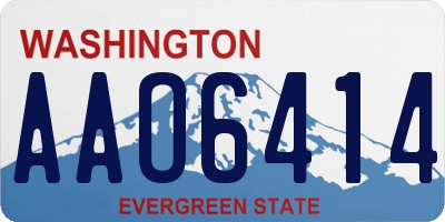 WA license plate AAO6414