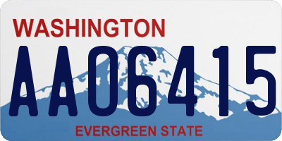 WA license plate AAO6415