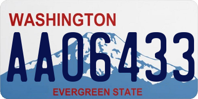 WA license plate AAO6433