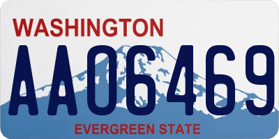 WA license plate AAO6469