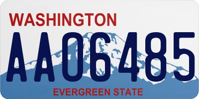 WA license plate AAO6485