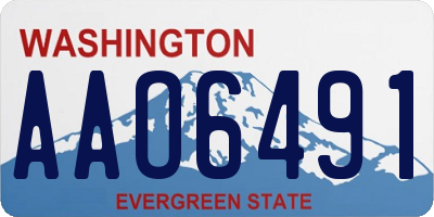 WA license plate AAO6491