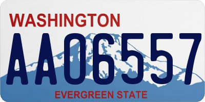 WA license plate AAO6557
