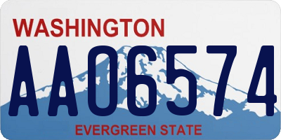 WA license plate AAO6574