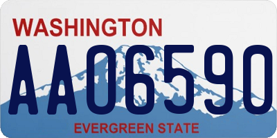 WA license plate AAO6590