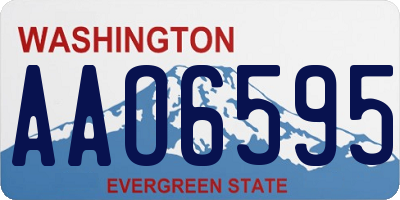 WA license plate AAO6595