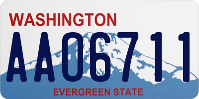 WA license plate AAO6711